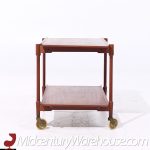 Poul Hundevad for Domus Mid Century Danish Teak Expanding Serving Bar Cart