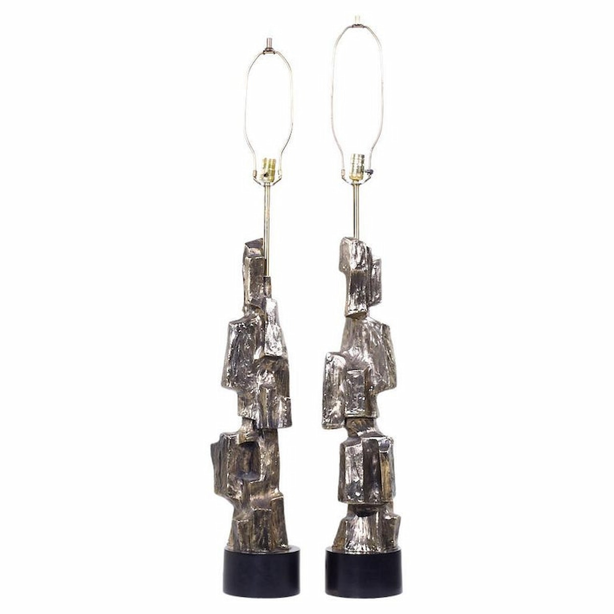 Richard Barr for Laurel Brutalist Mid Century Lamp - Pair