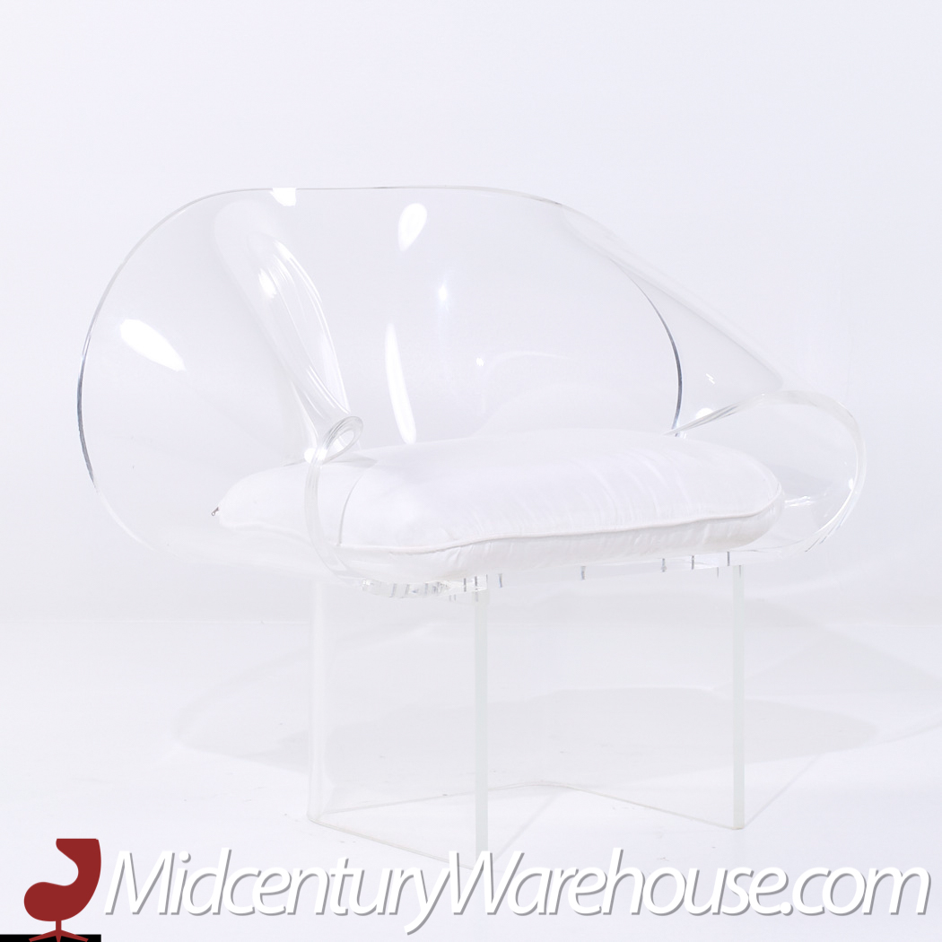 Robert Van Horn Mid Century Lucite Ribbon Chairs - Pair