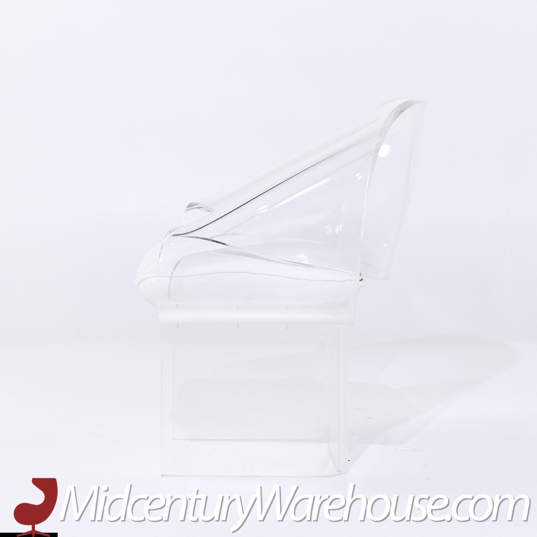 Robert Van Horn Mid Century Lucite Ribbon Chairs - Pair