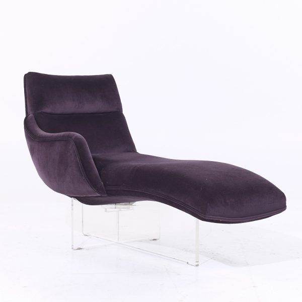 Vladimir Kagan Mid Century Erica Lucite Chaise Lounge