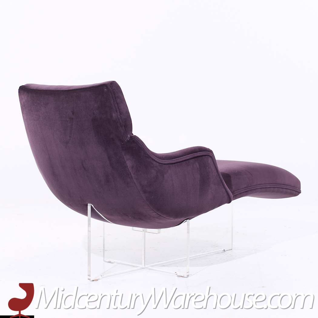 Vladimir Kagan Mid Century Erica Lucite Chaise Lounge