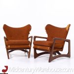 Adrian Pearsall for Craft Associates 2466c Mid Century Walnut Lounge Chairs - Pair | Mid Century Modern Furniture - Mid Century Furniture Chicago Adrian Pearsall for Craft Associates 2466c Mid Century Walnut Lounge Chairs - Pair