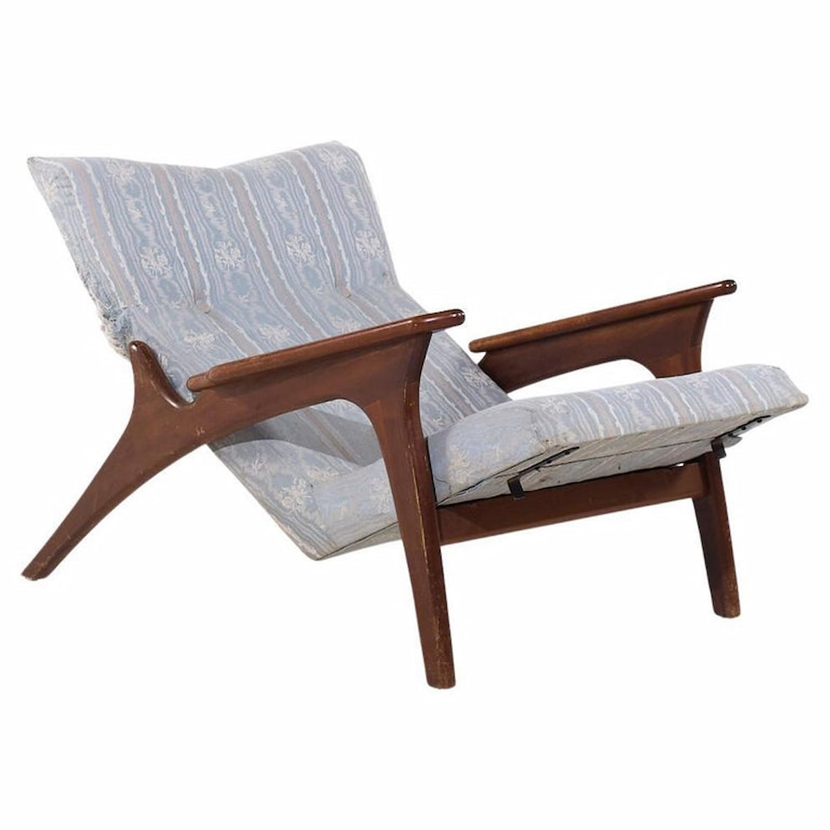 Adrian Pearsall for Craft Associates 990lc Mid Century Walnut Lounge Chair