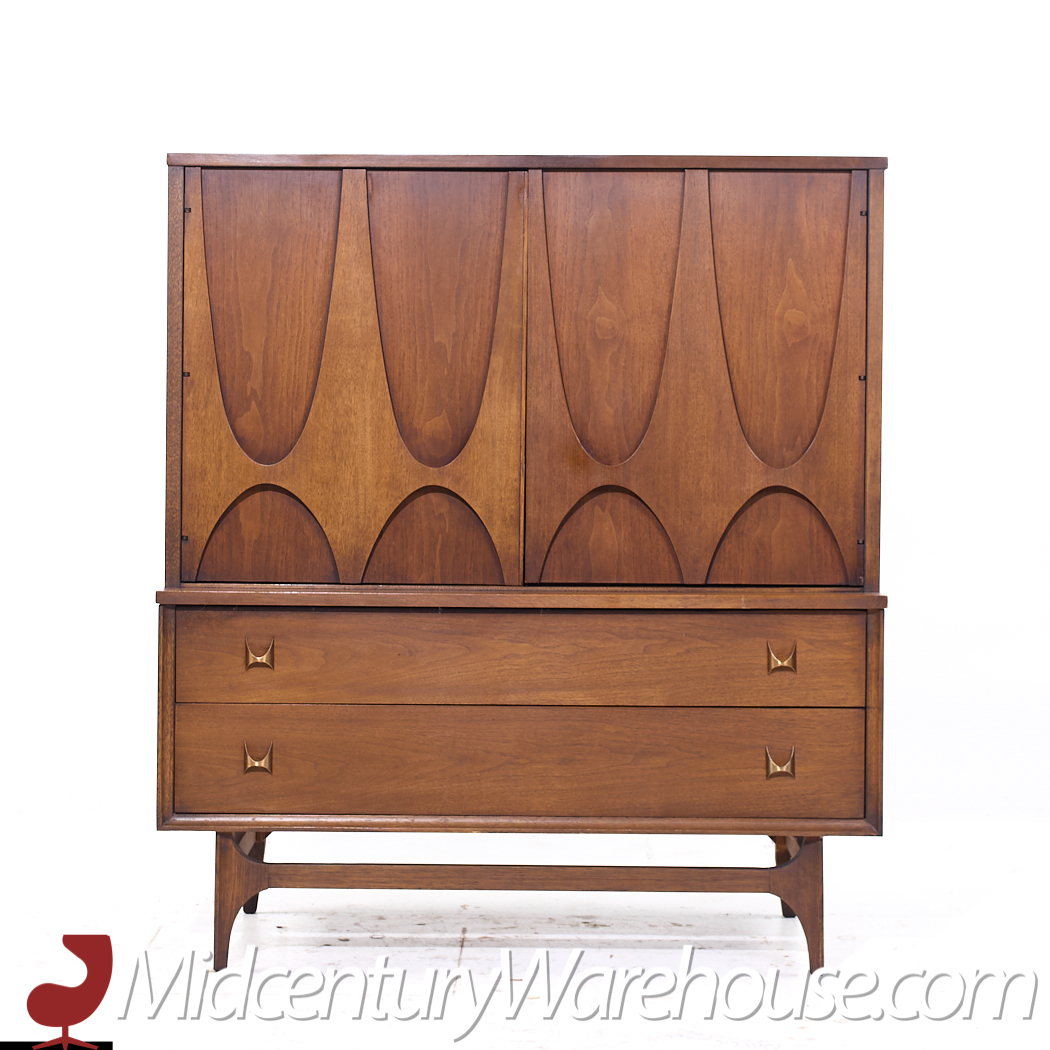Broyhill Brasilia Mid Century Walnut Gentleman's Chest