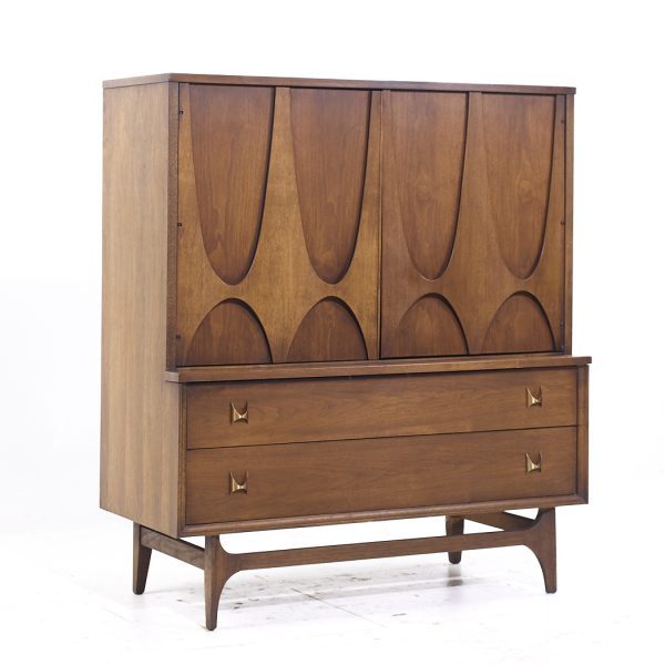 Broyhill Brasilia Mid Century Walnut Gentleman's Chest