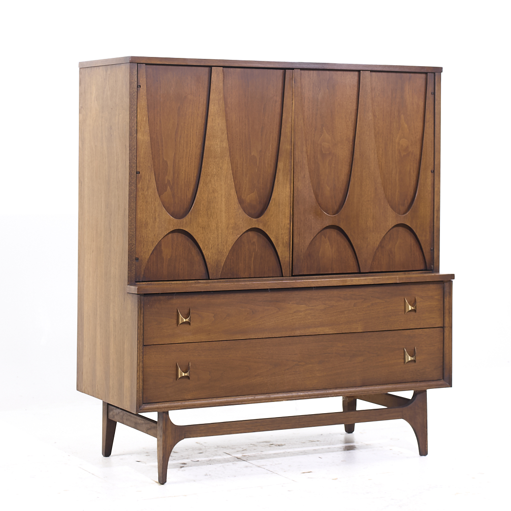 Broyhill Brasilia Mid Century Walnut Gentleman's Chest