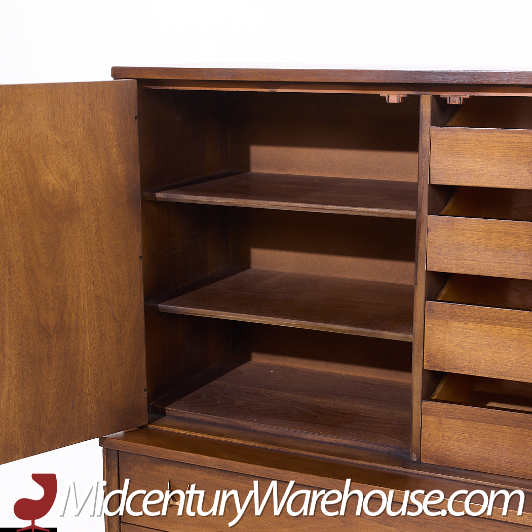 Broyhill Brasilia Mid Century Walnut Gentleman's Chest