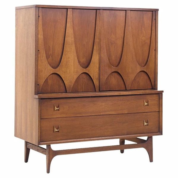 Broyhill Brasilia Mid Century Walnut Gentleman's Chest