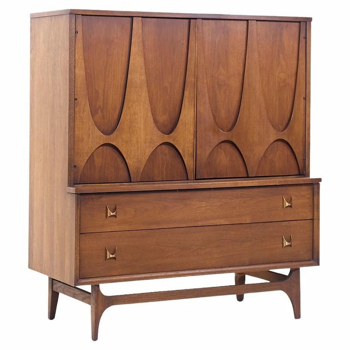 Broyhill Brasilia Mid Century Walnut Gentleman's Chest