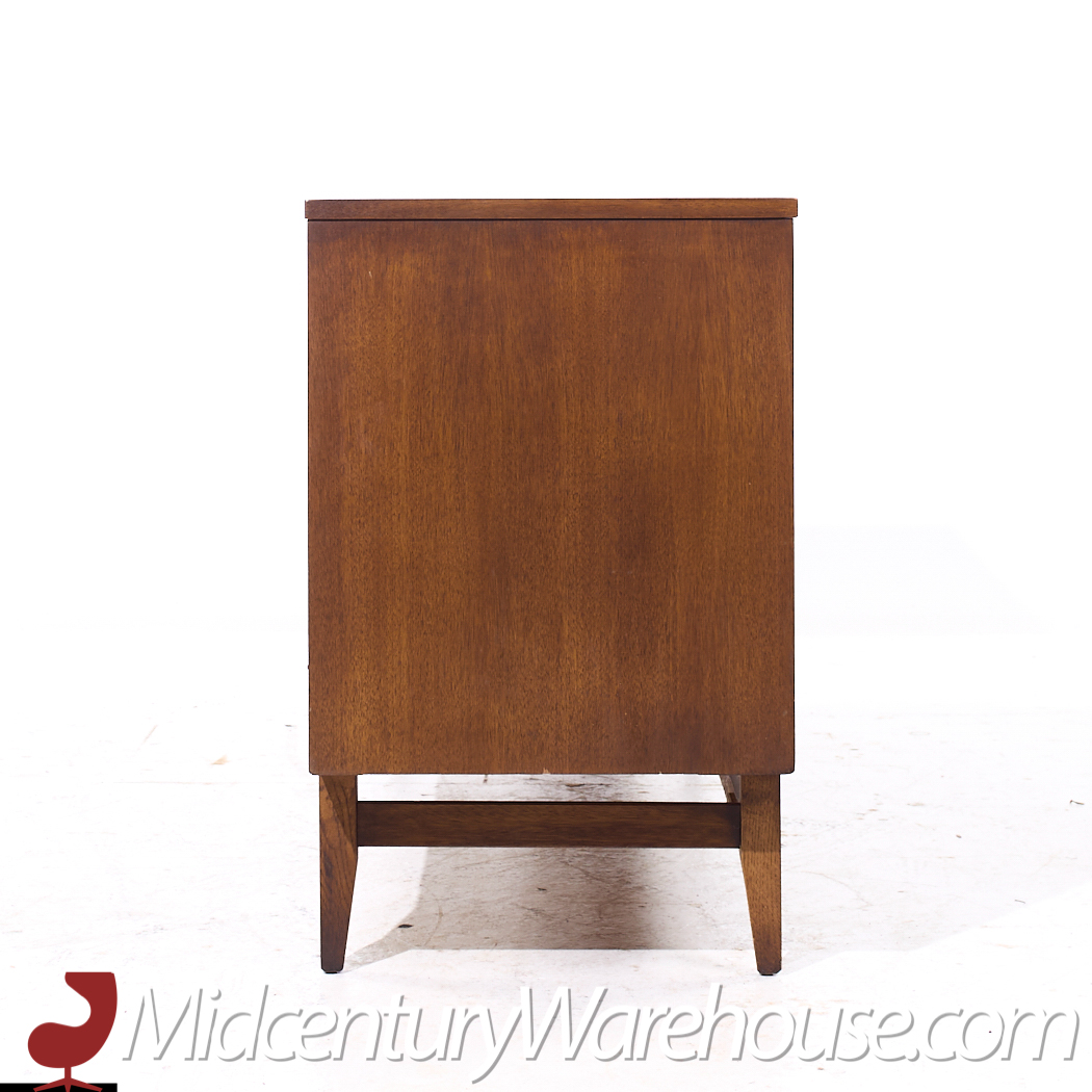 Broyhill Brasilia Mid Century Walnut Long Lowboy Dresser