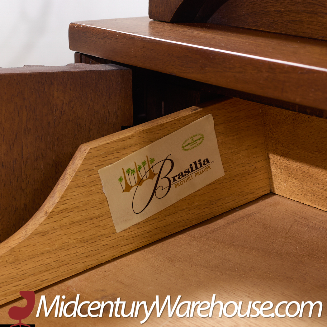 Broyhill Brasilia Mid Century Walnut Room Divider