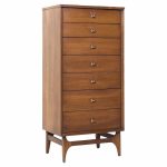 Broyhill Brasilia Mid Century Walnut and Brass Lingerie Chest | Mid Century Modern Furniture - Mid Century Furniture Chicago Broyhill Brasilia Mid Century Walnut and Brass Lingerie Chest