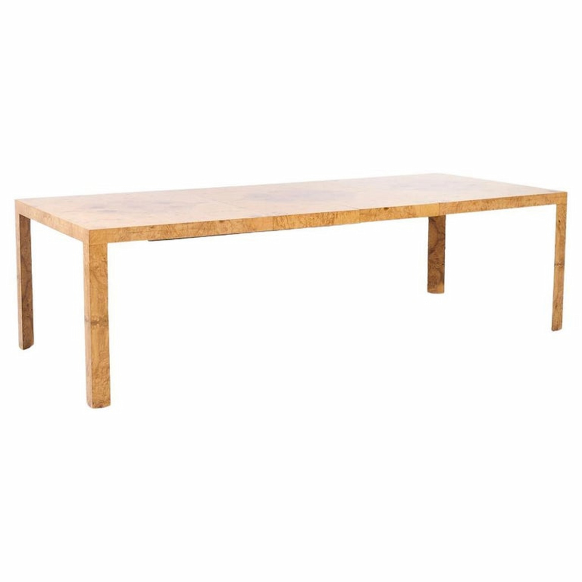 Dunbar Mid Century Burlwood Dining Table with 2 Leaves