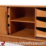 Dyrlund Mid Century Tambour Door Credenza | Mid Century Modern Furniture - Mid Century Furniture Chicago Dyrlund Mid Century Tambour Door Credenza