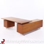 George Nelson for Herman Miller 9000 Series Mid Century Walnut Desk and Return