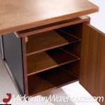 George Nelson for Herman Miller 9000 Series Mid Century Walnut Desk and Return