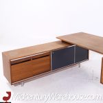 George Nelson for Herman Miller 9000 Series Mid Century Walnut Desk and Return