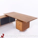 George Nelson for Herman Miller 9000 Series Mid Century Walnut Desk and Return