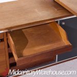 George Nelson for Herman Miller 9000 Series Mid Century Walnut Desk and Return