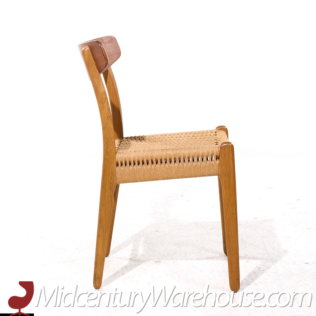 Hans Wegner for Carl Hansen & Son Ch23 Mid Century Danish Teak and Oak Dining Chairs - Pair