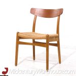 Hans Wegner for Carl Hansen & Son Ch23 Mid Century Danish Teak and Oak Dining Chairs - Pair