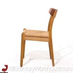 Hans Wegner for Carl Hansen & Son Ch23 Mid Century Danish Teak and Oak Dining Chairs - Pair