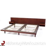 Hans Wegner for Getama Mid Century Danish Teak King Platform Bed with Nightstands