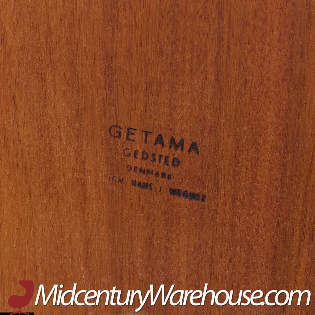 Hans Wegner for Getama Mid Century Danish Teak King Platform Bed with Nightstands