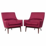 Jens Risom A-chair Mid Century Walnut Lounge Chairs - Pair | Mid Century Modern Furniture - Mid Century Furniture Chicago Jens Risom A-chair Mid Century Walnut Lounge Chairs - Pair