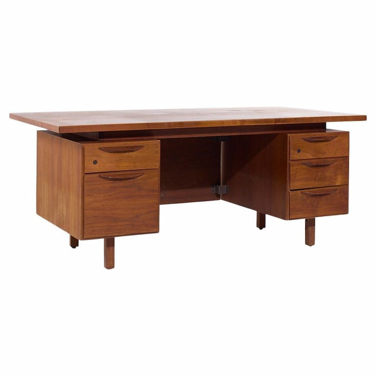 Jens Risom Mid Century Walnut Executive Desk