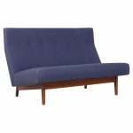 Jens Risom Mid Century Walnut Settee | Mid Century Modern Furniture - Mid Century Furniture Chicago Jens Risom Mid Century Walnut Settee