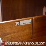 Jens Risom Mid Century Walnut and Brass Executive Desk | Mid Century Modern Furniture - Mid Century Furniture Chicago Jens Risom Mid Century Walnut and Brass Executive Desk