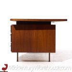 Jens Risom Mid Century Walnut and Brass Executive Desk | Mid Century Modern Furniture - Mid Century Furniture Chicago Jens Risom Mid Century Walnut and Brass Executive Desk