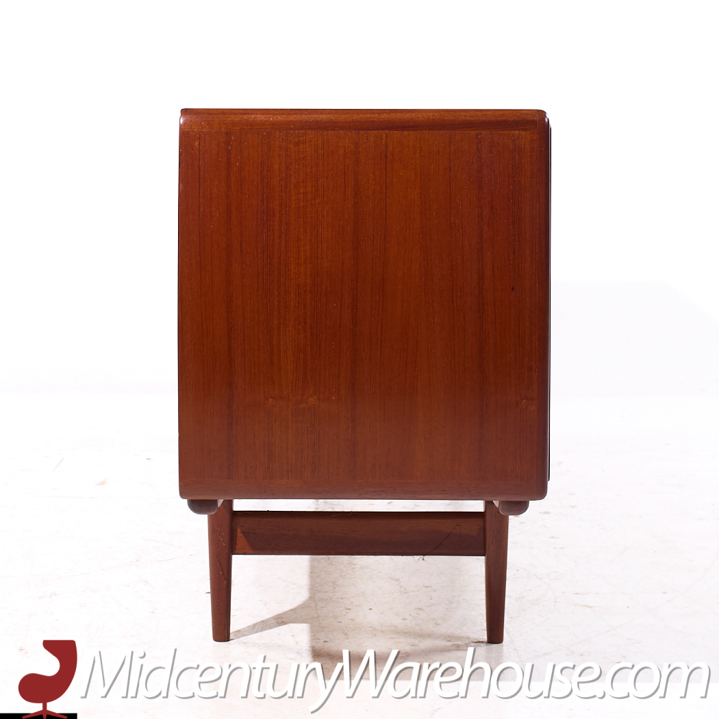 Johannes Andersen for Uldum Mid Century Danish Teak Tambour Door Credenza
