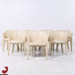 Karl Springer Mid Century Tulip Leather Dining Chairs - Set of 8 | Mid Century Modern Furniture - Mid Century Furniture Chicago Karl Springer Mid Century Tulip Leather Dining Chairs - Set of 8