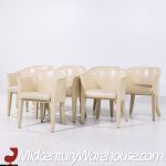 Karl Springer Mid Century Tulip Leather Dining Chairs - Set of 8 | Mid Century Modern Furniture - Mid Century Furniture Chicago Karl Springer Mid Century Tulip Leather Dining Chairs - Set of 8