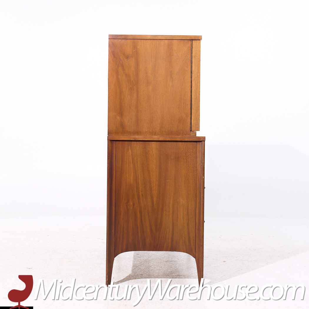 Kent Coffey Perspecta Mid Century Walnut and Rosewood Gentleman's Chest Dresser