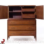 Kent Coffey Perspecta Mid Century Walnut and Rosewood Gentleman's Chest Dresser | Mid Century Modern Furniture - Mid Century Furniture Chicago Kent Coffey Perspecta Mid Century Walnut and Rosewood Gentleman's Chest Dresser