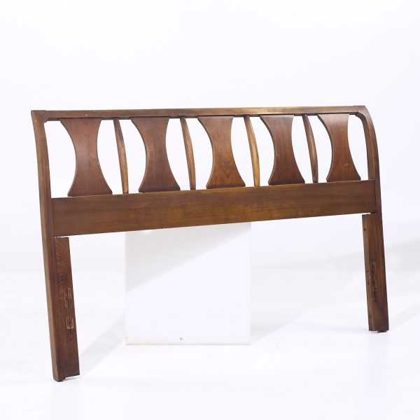 Kent Coffey Perspecta Mid Century Walnut and Rosewood Queen Headboard