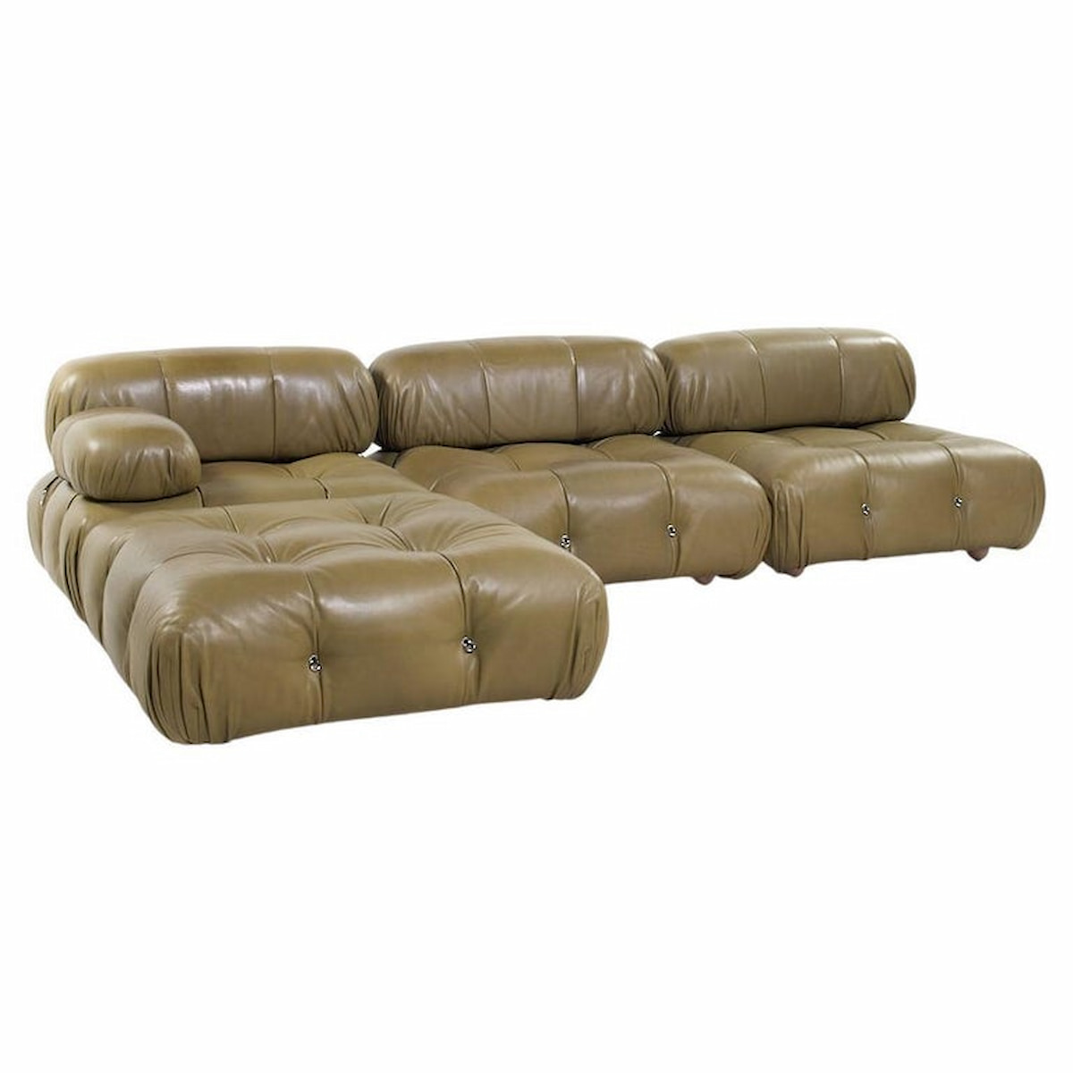 Mario Bellini for B&b Italia Camaleonda Mid Century Leather Sectional Sofa