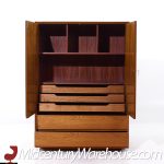 Mid Century Danish Teak Plinth Base Armoire | Mid Century Modern Furniture - Mid Century Furniture Chicago Mid Century Danish Teak Plinth Base Armoire
