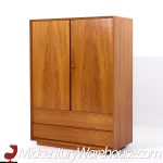Mid Century Danish Teak Plinth Base Armoire | Mid Century Modern Furniture - Mid Century Furniture Chicago Mid Century Danish Teak Plinth Base Armoire