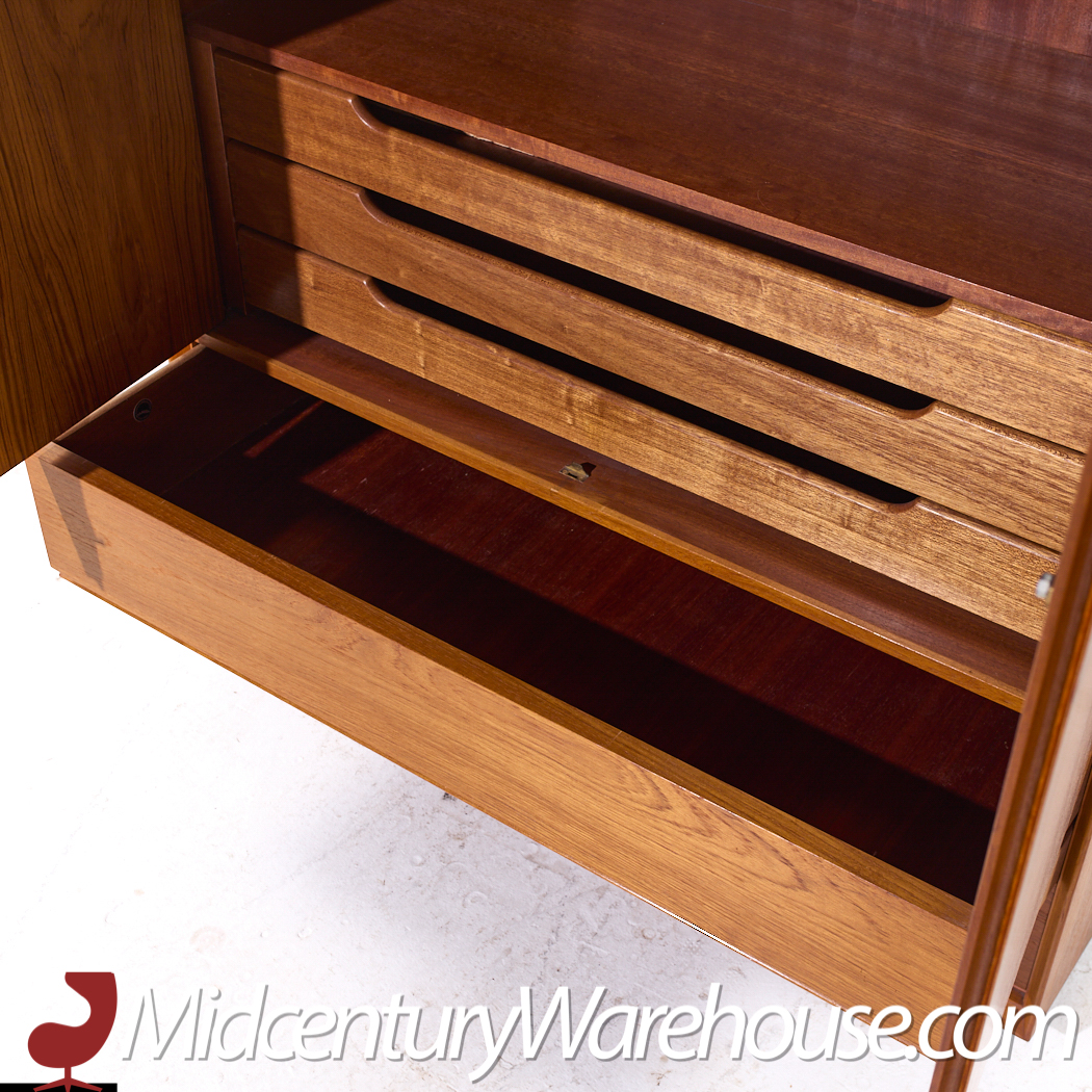Mid Century Danish Teak Plinth Base Armoire