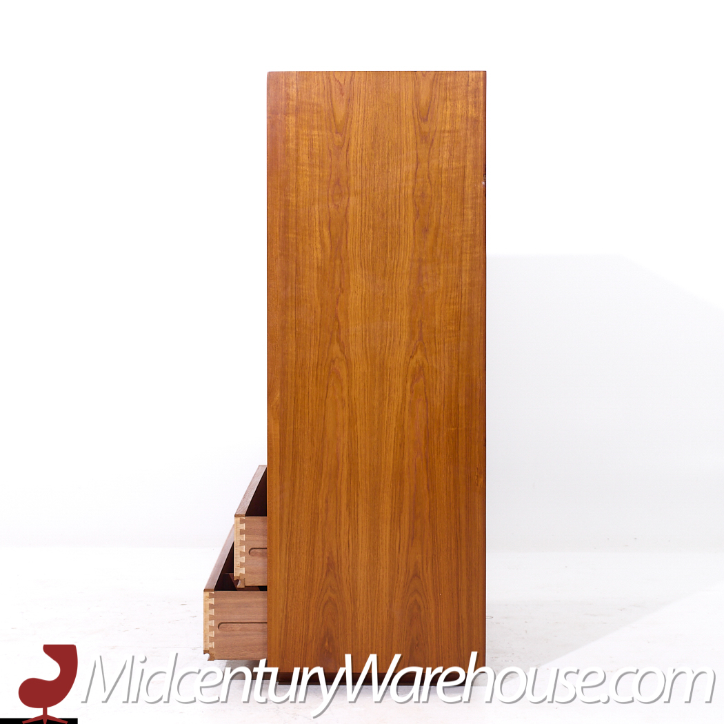 Mid Century Danish Teak Plinth Base Armoire