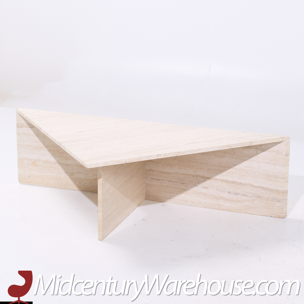 Mid Century Triangular Marble Coffee Table
