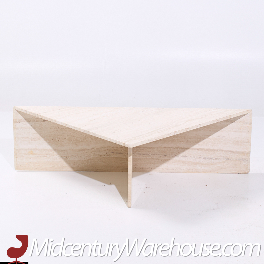 Mid Century Triangular Marble Coffee Table
