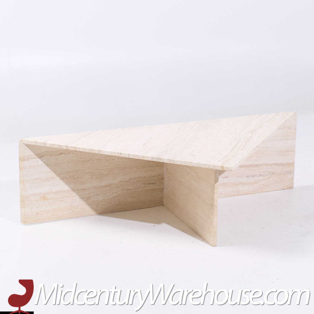 Mid Century Triangular Marble Coffee Table
