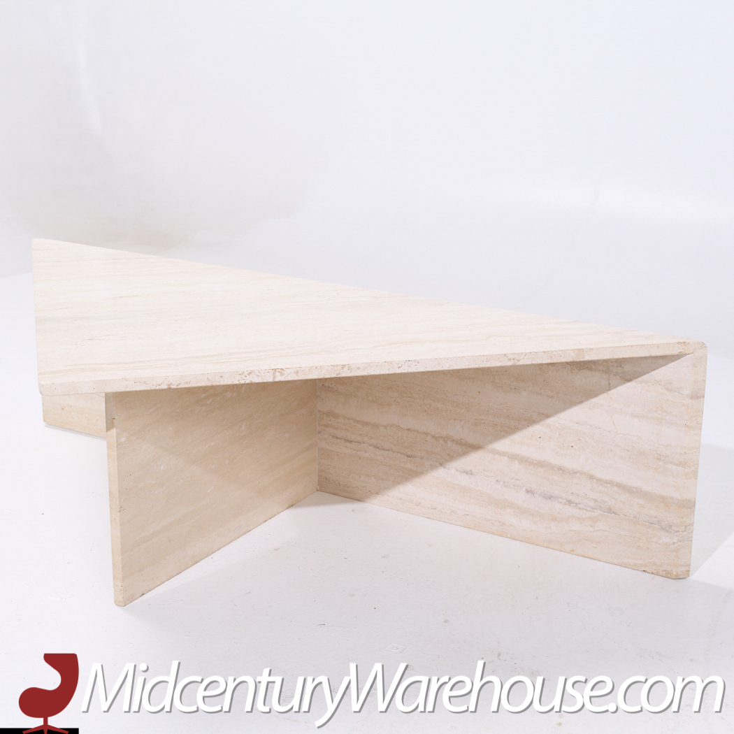 Mid Century Triangular Marble Coffee Table