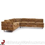 Milo Baughman Style Mid Century Walnut Sectional Sofa | Mid Century Modern Furniture - Mid Century Furniture Chicago Milo Baughman Style Mid Century Walnut Sectional Sofa